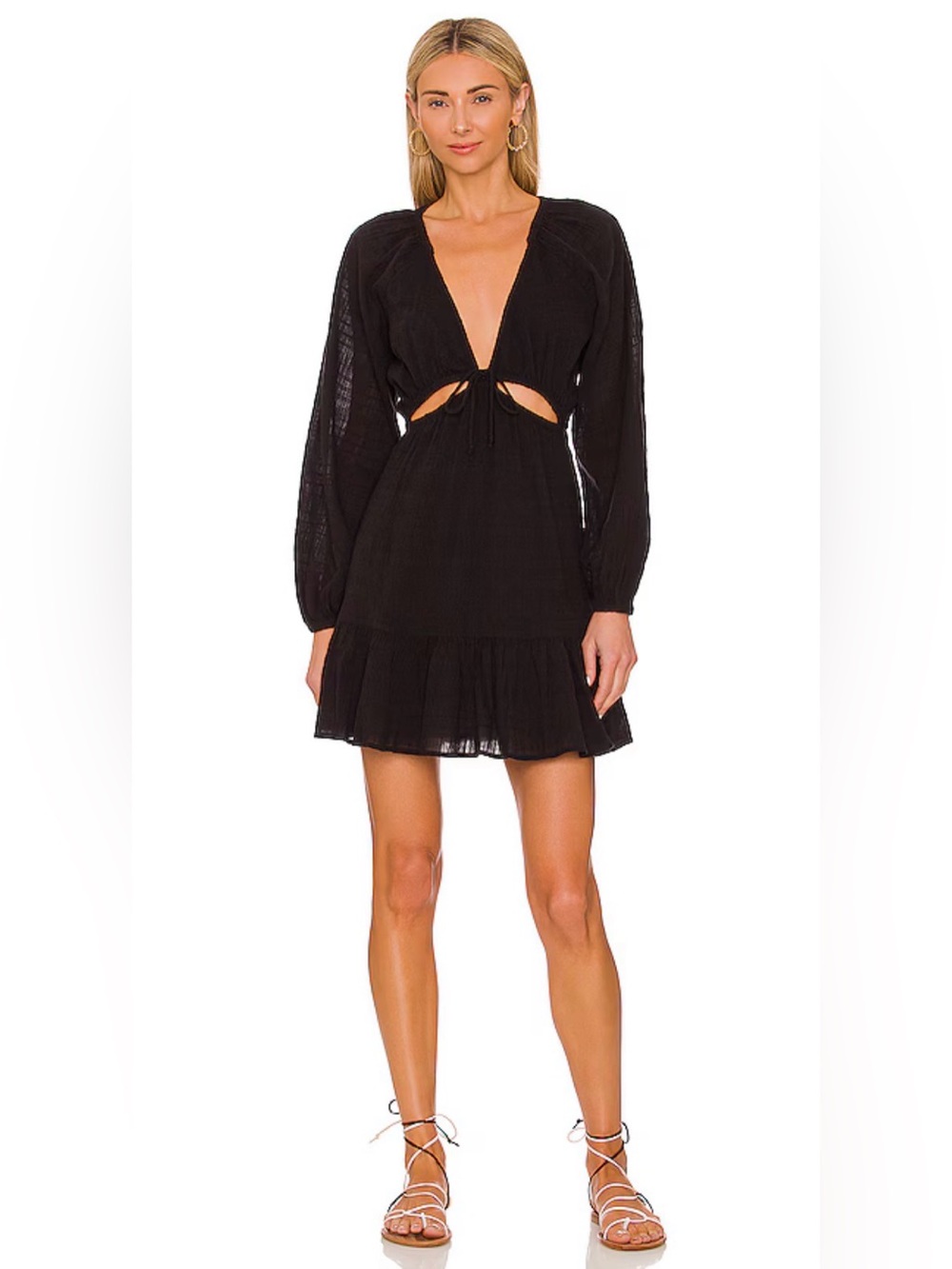 NWT L*SPACE Feelin' Fine Mini Dress in Black, Size XL